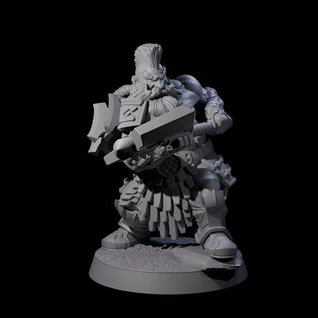 Fire Veined Dwarf Warrior E Miniature for Dungeons and Dragons, Pathfinder or other TTRPGs