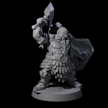 Fire Veined Dwarf Warriors Miniature for Dungeons and Dragons, Pathfinder or other TTRPGs