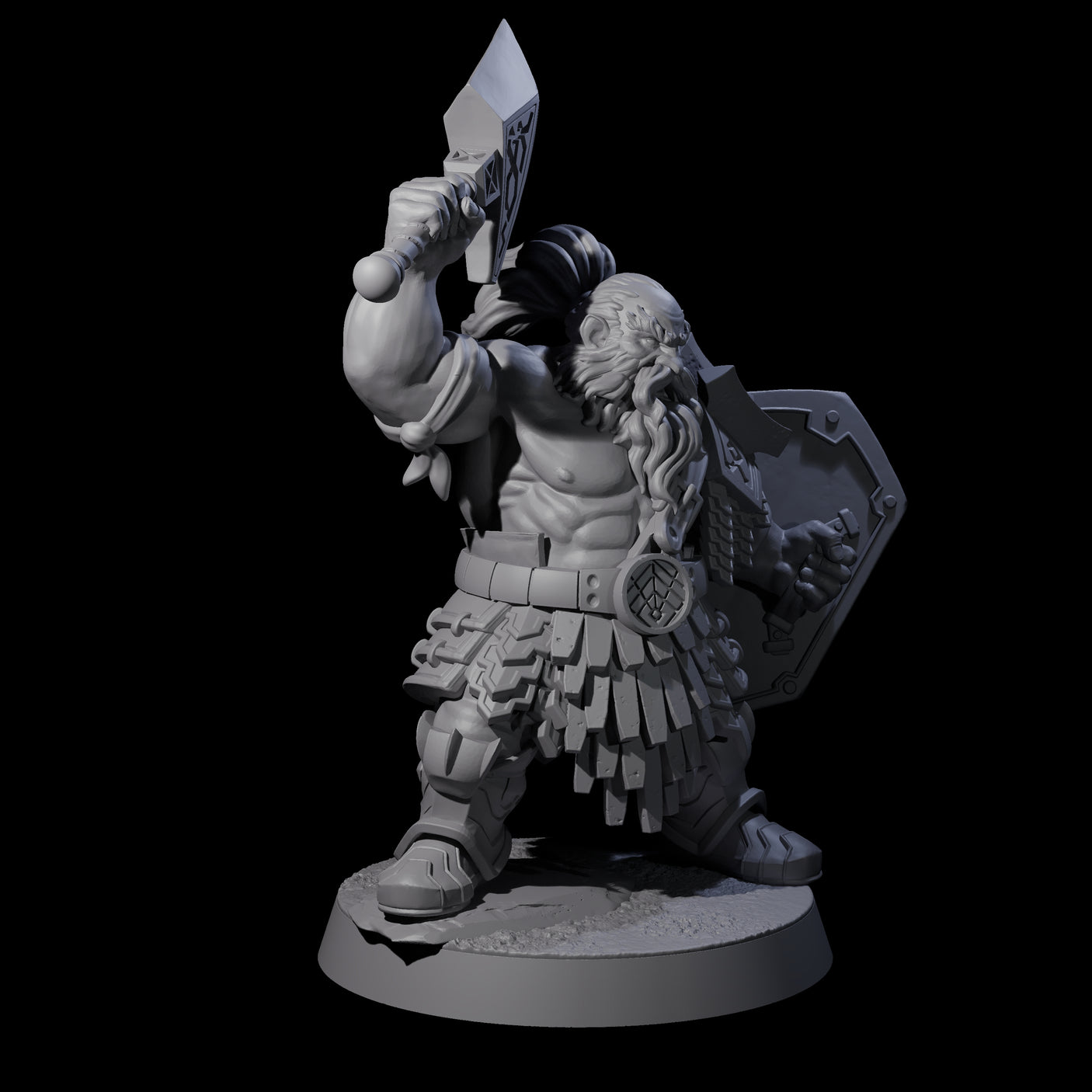 Fire Veined Dwarf Warriors Miniature for Dungeons and Dragons, Pathfinder or other TTRPGs
