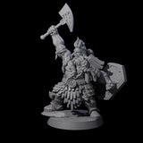 Fire Veined Dwarf Warriors Miniature for Dungeons and Dragons, Pathfinder or other TTRPGs