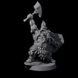 Fire Veined Dwarf Warriors Miniature for Dungeons and Dragons, Pathfinder or other TTRPGs