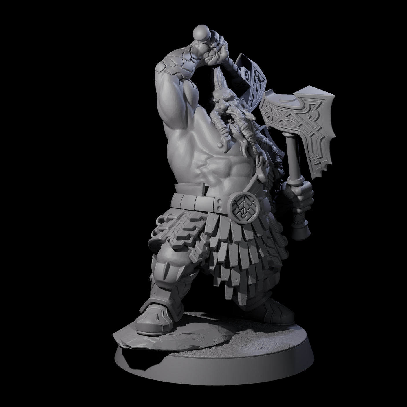Fire Veined Dwarf Warriors Miniature for Dungeons and Dragons, Pathfinder or other TTRPGs