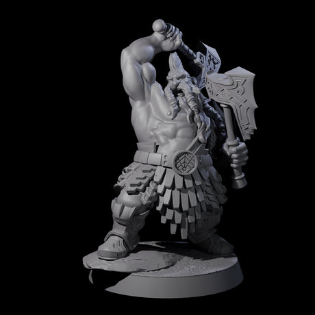 Fire Veined Dwarf Warriors Miniature for Dungeons and Dragons, Pathfinder or other TTRPGs