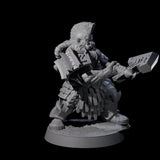 Fire Veined Dwarf Warriors Miniature for Dungeons and Dragons, Pathfinder or other TTRPGs