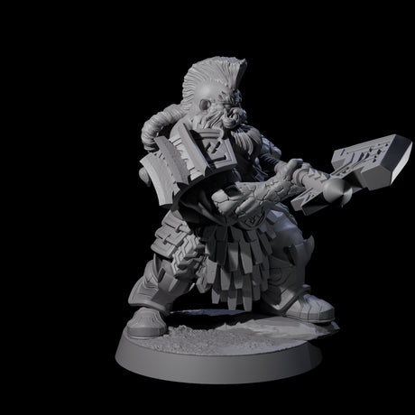 Fire Veined Dwarf Warriors Miniature for Dungeons and Dragons, Pathfinder or other TTRPGs