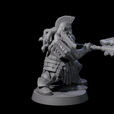 Fire Veined Dwarf Warriors Miniature for Dungeons and Dragons, Pathfinder or other TTRPGs