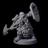 Fire Veined Dwarf Warriors Miniature for Dungeons and Dragons, Pathfinder or other TTRPGs