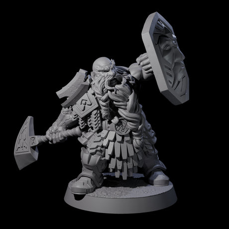 Fire Veined Dwarf Warriors Miniature for Dungeons and Dragons, Pathfinder or other TTRPGs