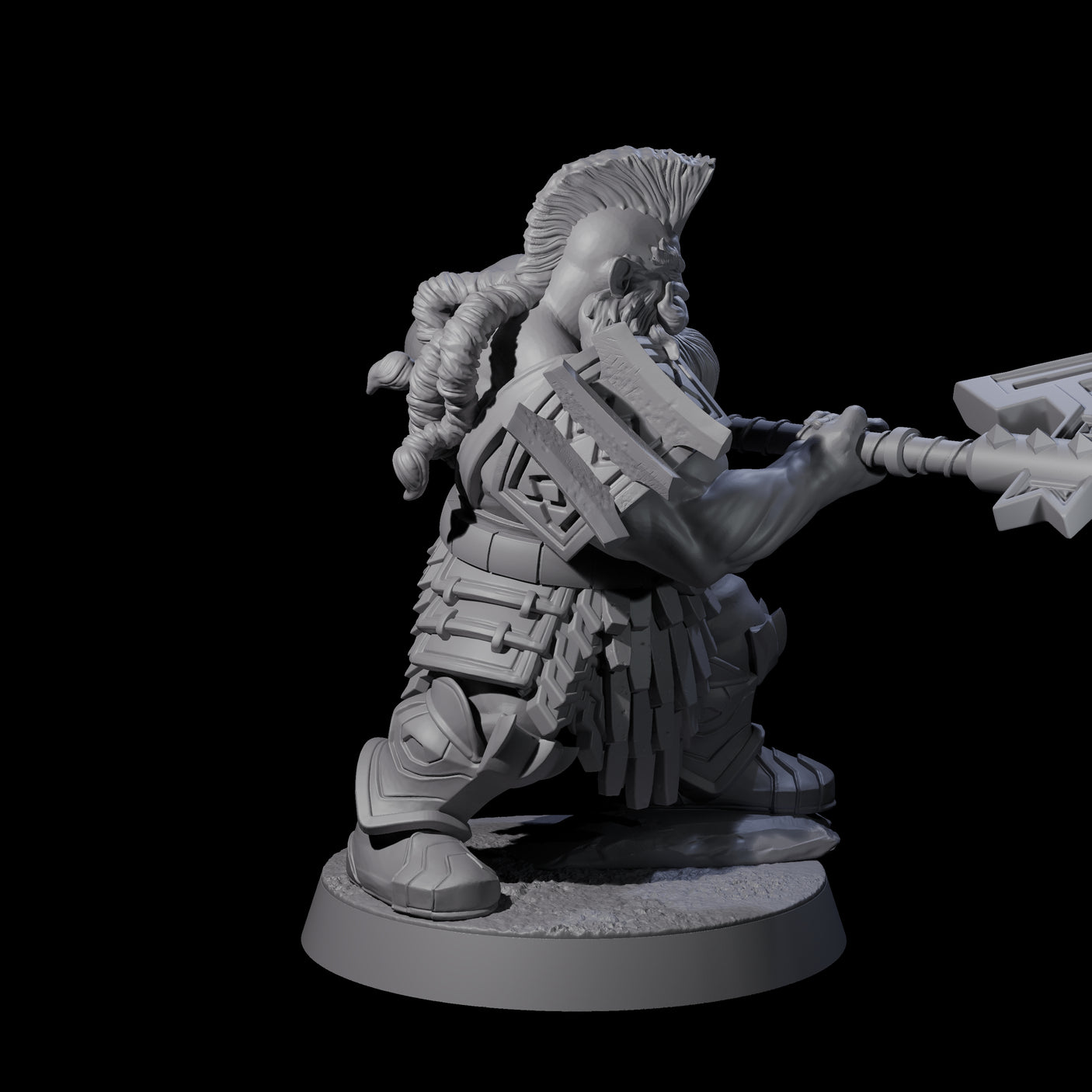 Fire Veined Dwarf Warriors Miniature for Dungeons and Dragons, Pathfinder or other TTRPGs