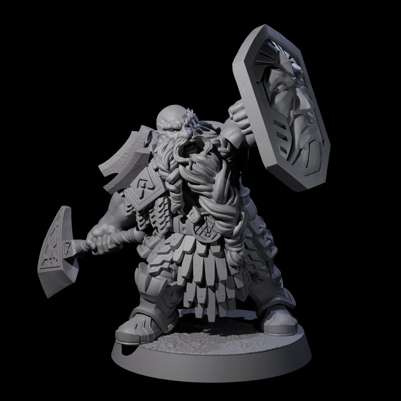 Fire Veined Dwarf Warriors Miniature for Dungeons and Dragons, Pathfinder or other TTRPGs