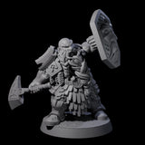 Fire Veined Dwarf Warriors Miniature for Dungeons and Dragons, Pathfinder or other TTRPGs