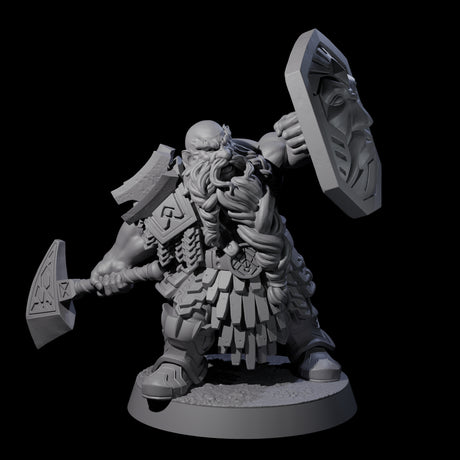 Fire Veined Dwarf Warriors Miniature for Dungeons and Dragons, Pathfinder or other TTRPGs