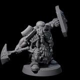 Fire Veined Dwarf Warriors Miniature for Dungeons and Dragons, Pathfinder or other TTRPGs