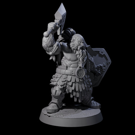Fire Veined Dwarf Warriors Miniature for Dungeons and Dragons, Pathfinder or other TTRPGs