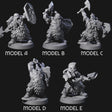 Fire Veined Dwarf Warriors Miniature for Dungeons and Dragons, Pathfinder or other TTRPGs