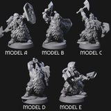Fire Veined Dwarf Warriors Miniature for Dungeons and Dragons, Pathfinder or other TTRPGs