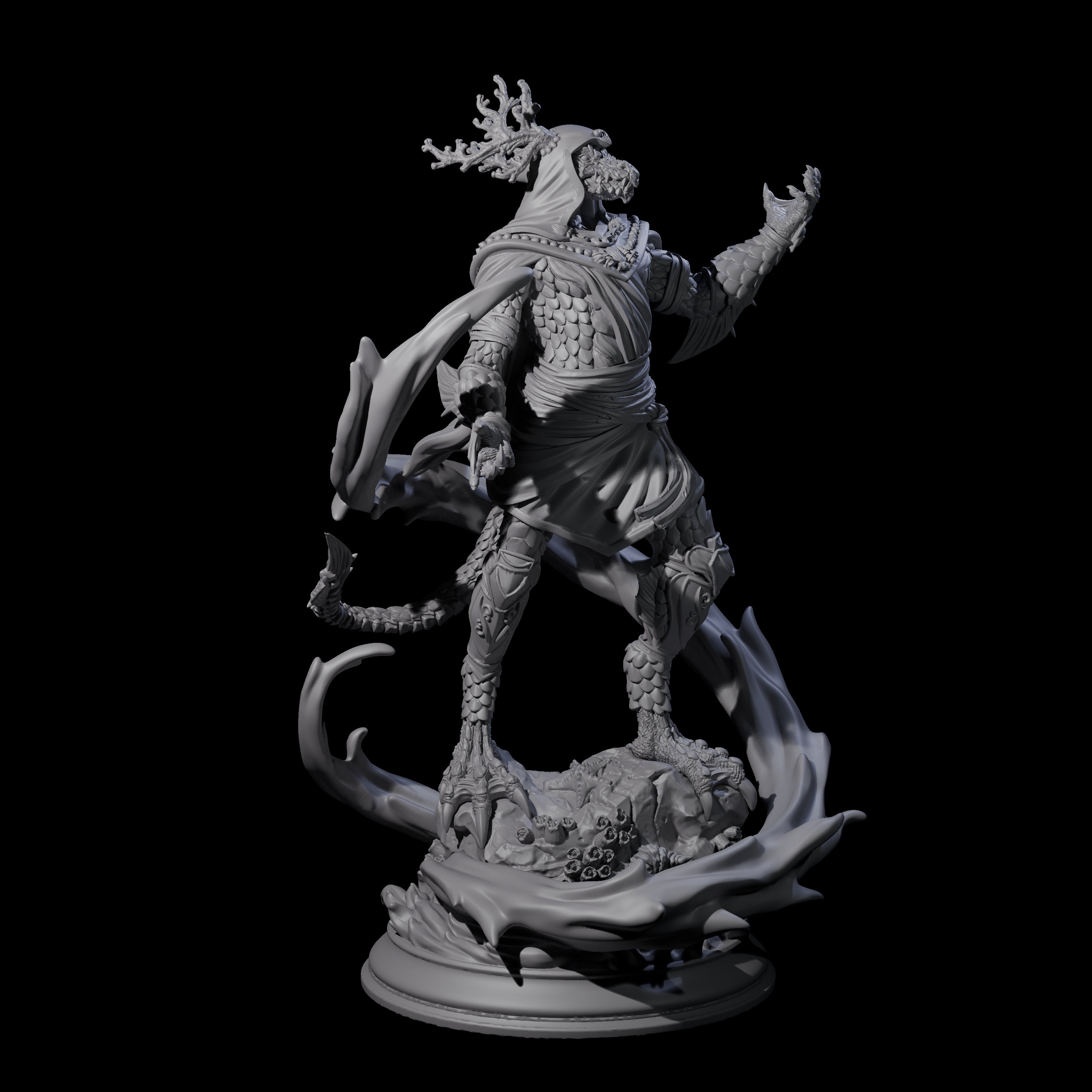 Firey Dragonborn Sorcerer Miniature for Dungeons and Dragons, Pathfinder or other TTRPGs