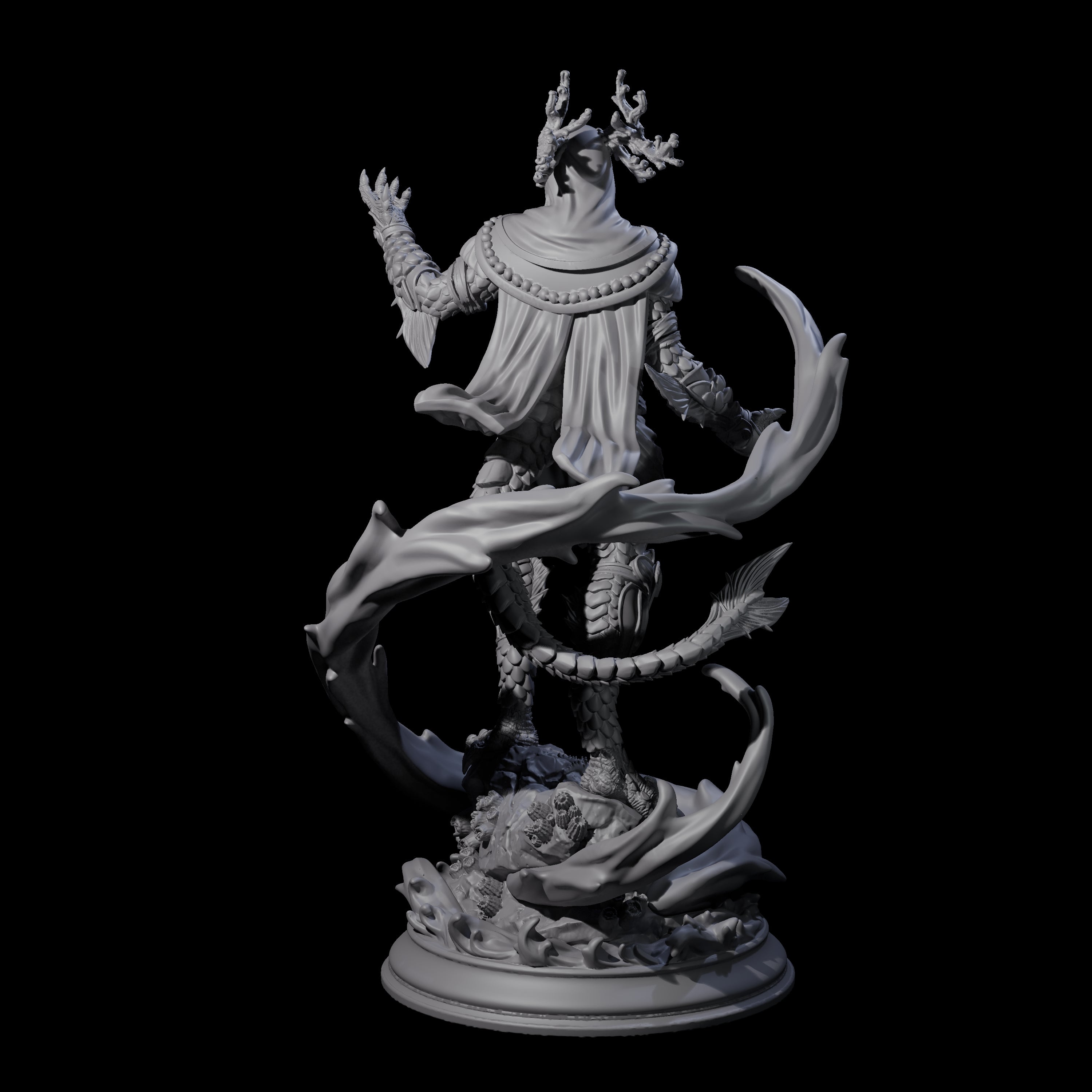 Firey Dragonborn Sorcerer Miniature for Dungeons and Dragons, Pathfinder or other TTRPGs