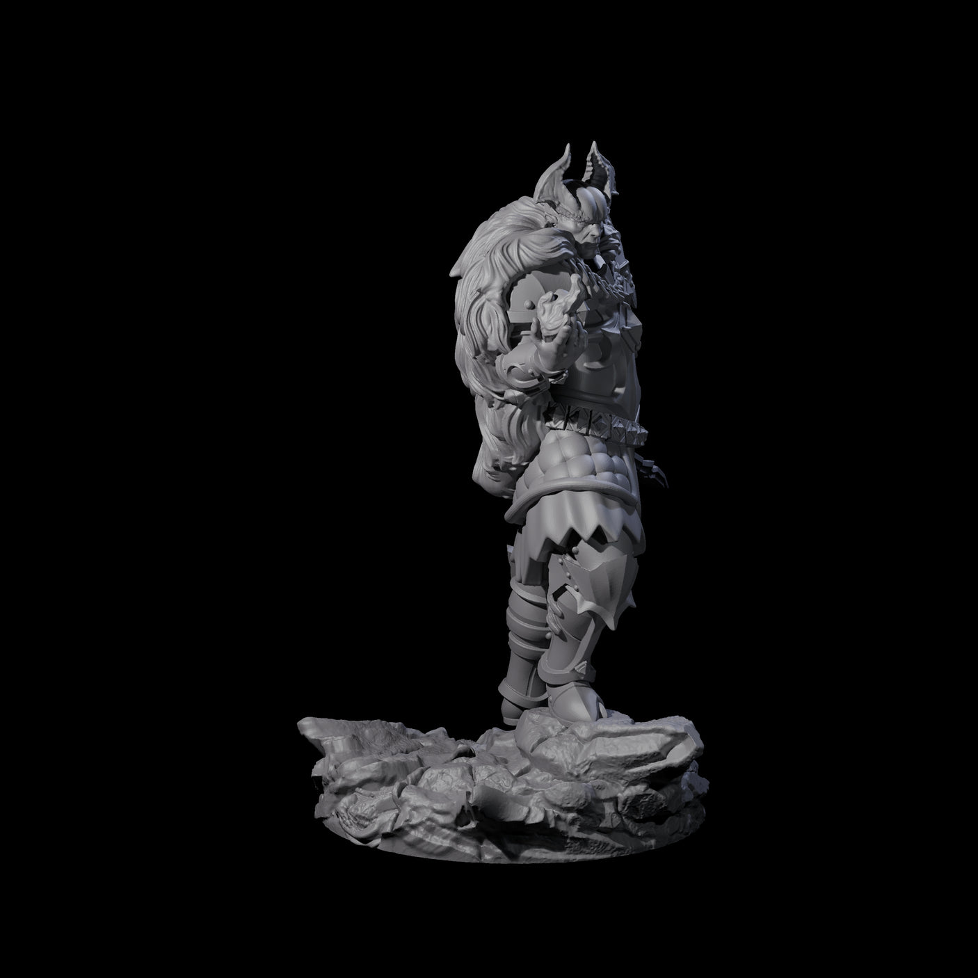 Firey Tiefling Warlock Miniature for Dungeons and Dragons, Pathfinder or other TTRPGs