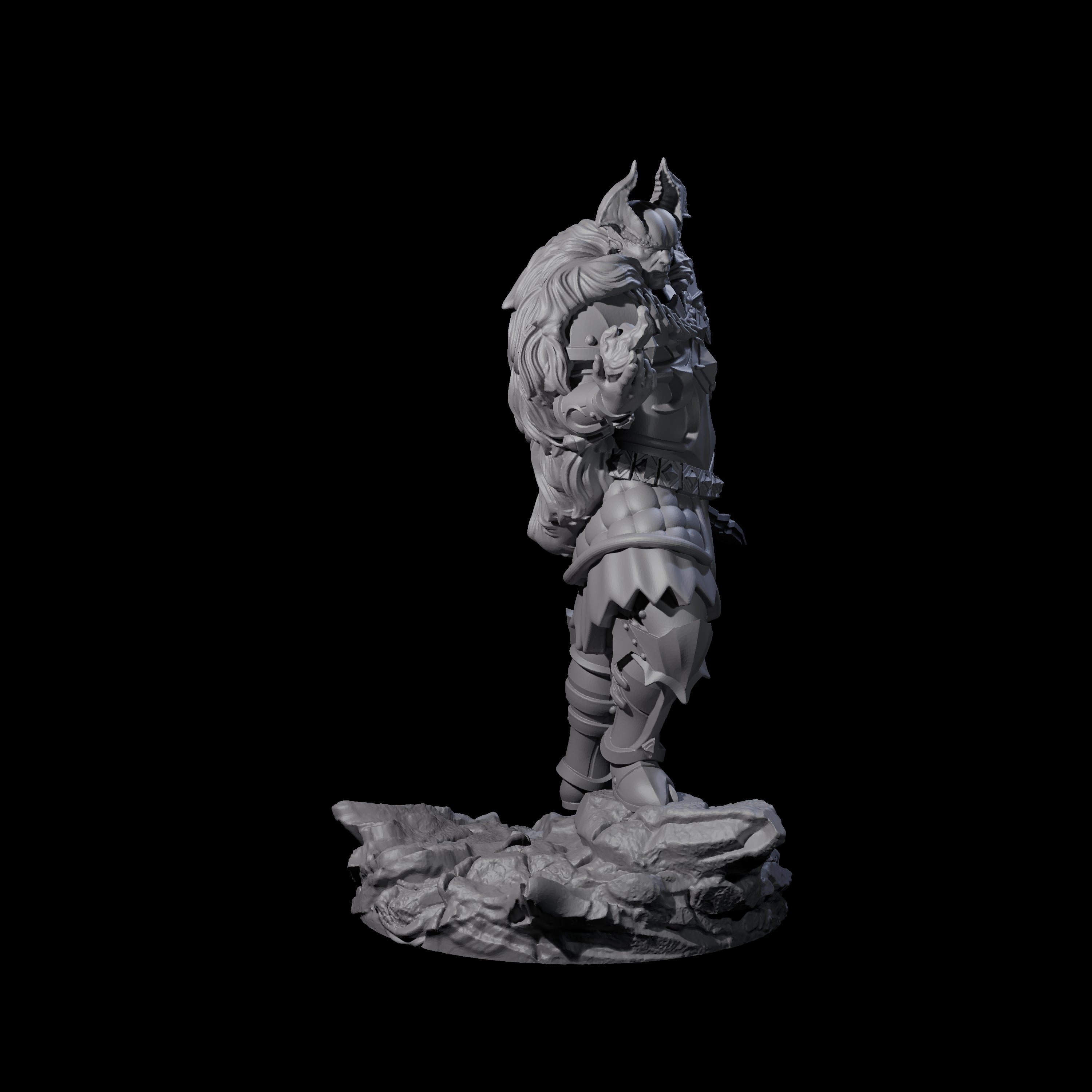 Firey Tiefling Warlock Miniature for Dungeons and Dragons, Pathfinder or other TTRPGs