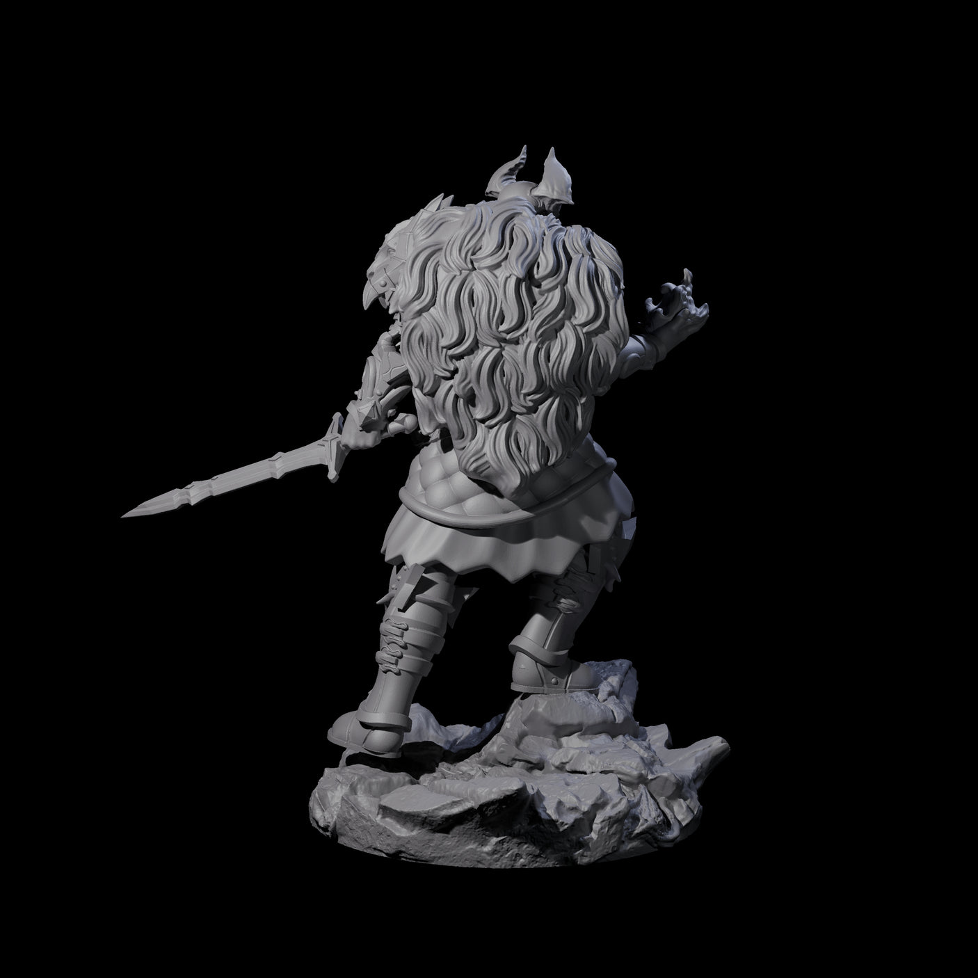 Firey Tiefling Warlock Miniature for Dungeons and Dragons, Pathfinder or other TTRPGs