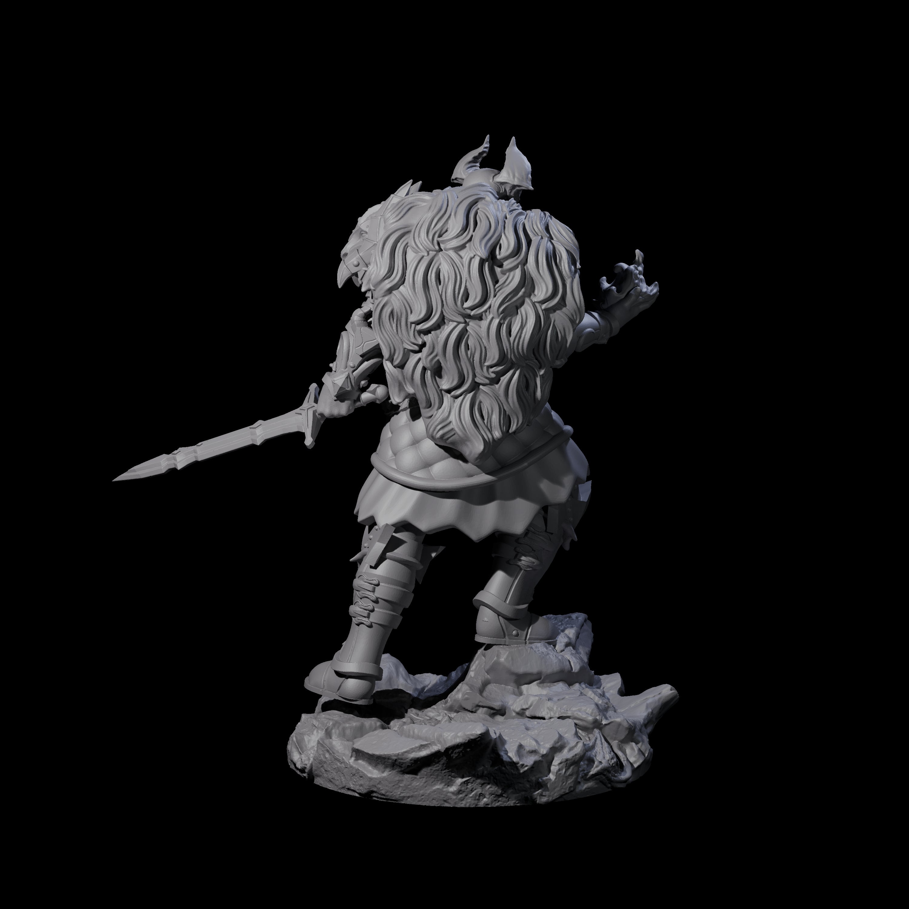 Firey Tiefling Warlock Miniature for Dungeons and Dragons, Pathfinder or other TTRPGs