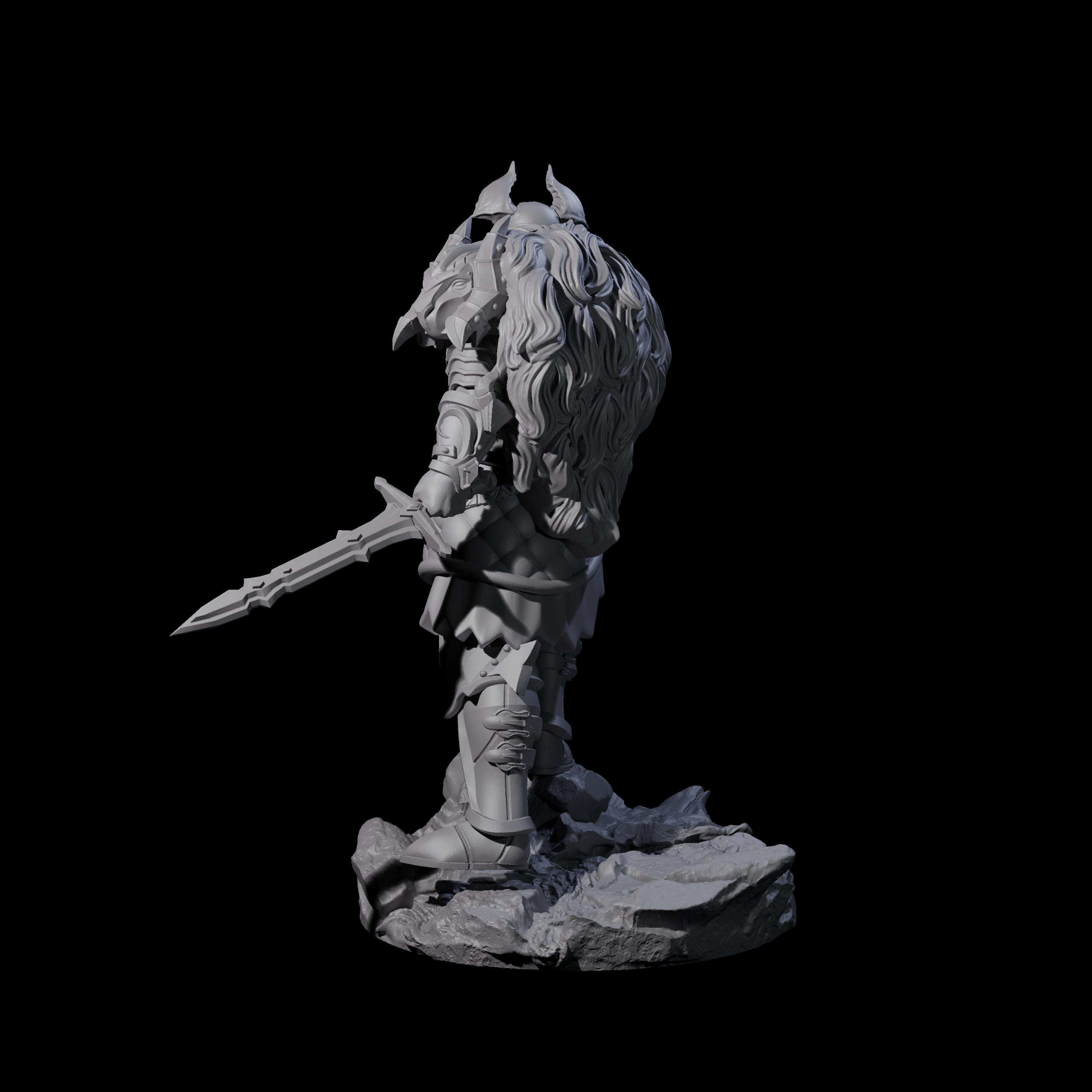 Firey Tiefling Warlock Miniature for Dungeons and Dragons, Pathfinder or other TTRPGs