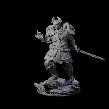 Firey Tiefling Warlock Miniature for Dungeons and Dragons, Pathfinder or other TTRPGs