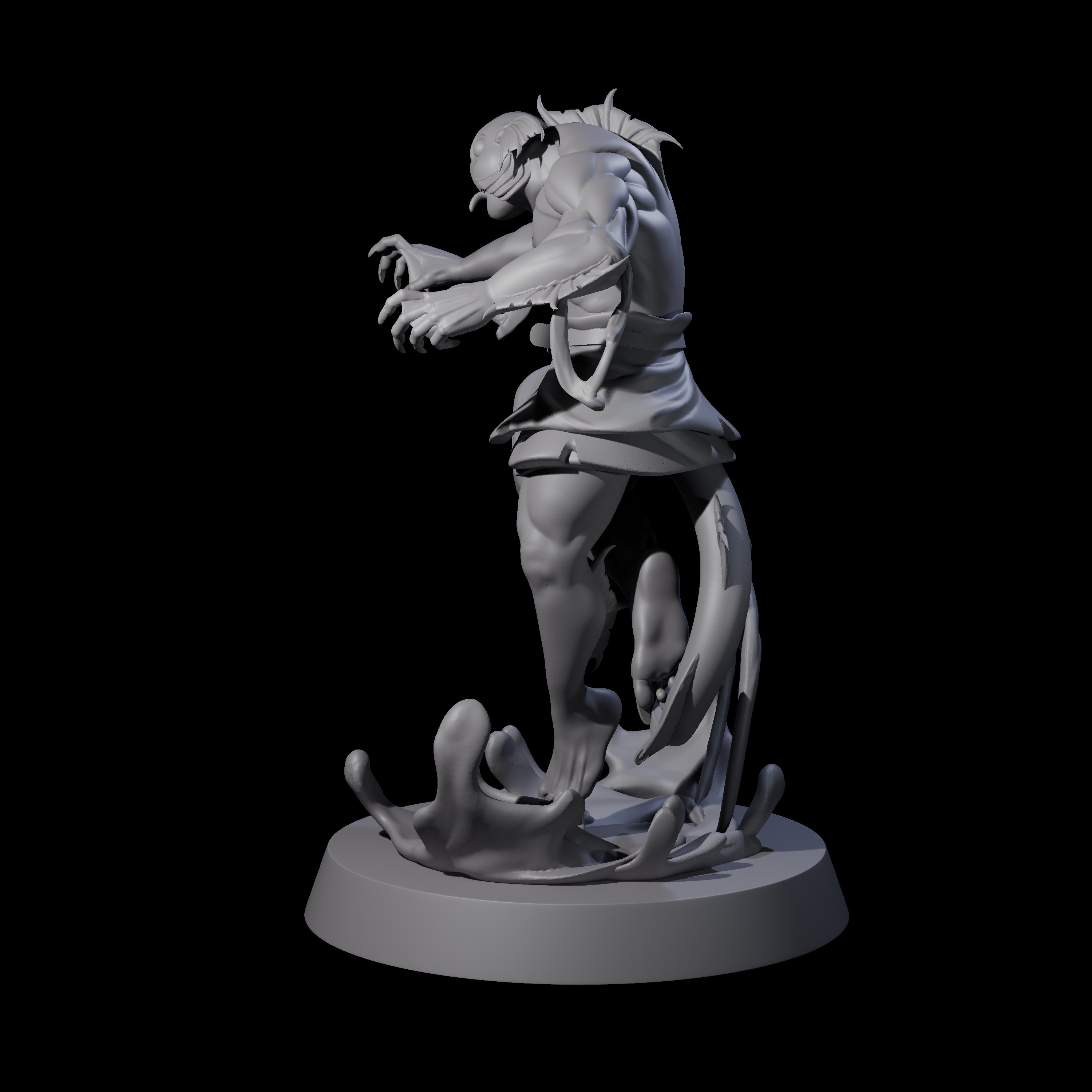 Fishy Deep One B Miniature for Dungeons and Dragons, Pathfinder or other TTRPGs