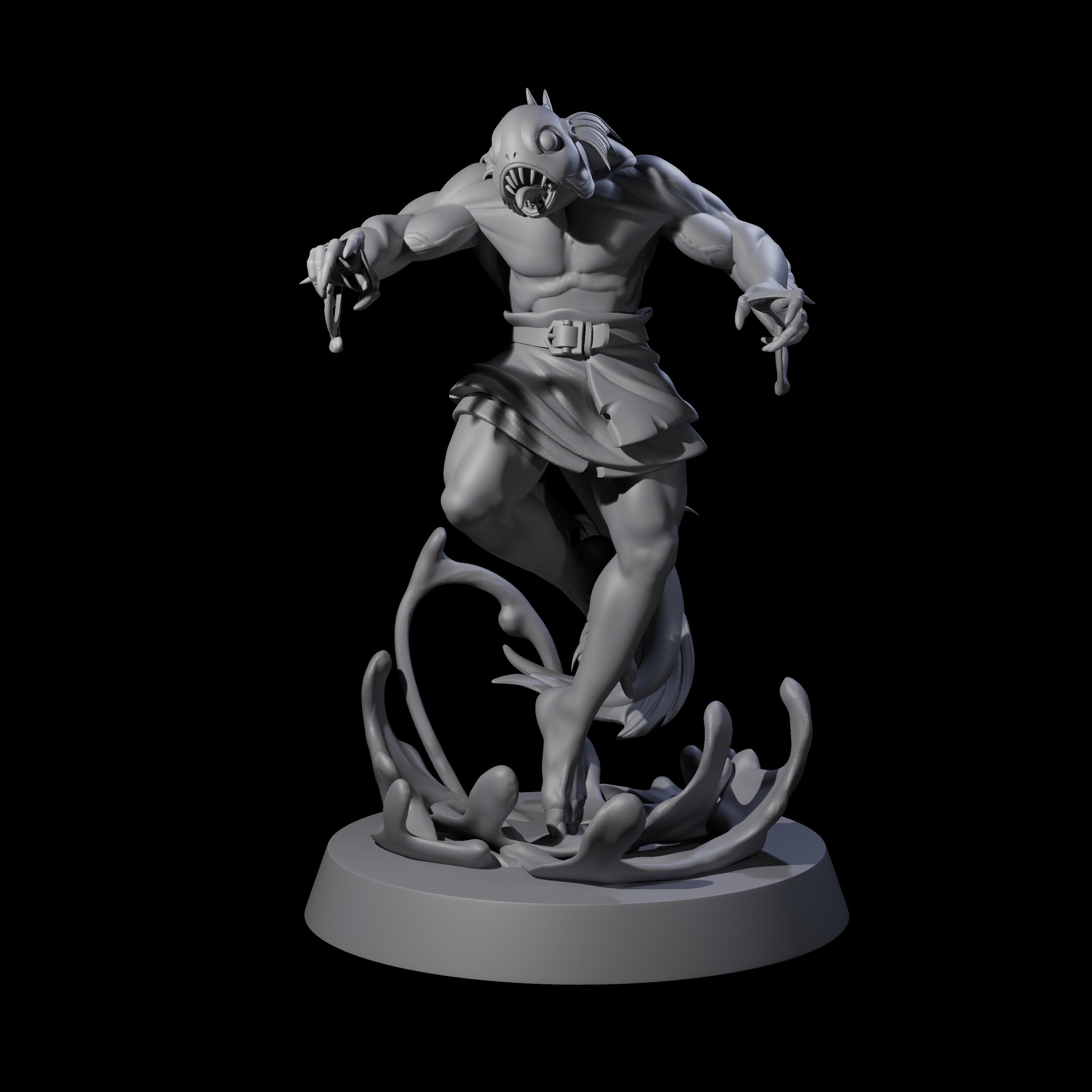 Fishy Deep One B Miniature for Dungeons and Dragons, Pathfinder or other TTRPGs