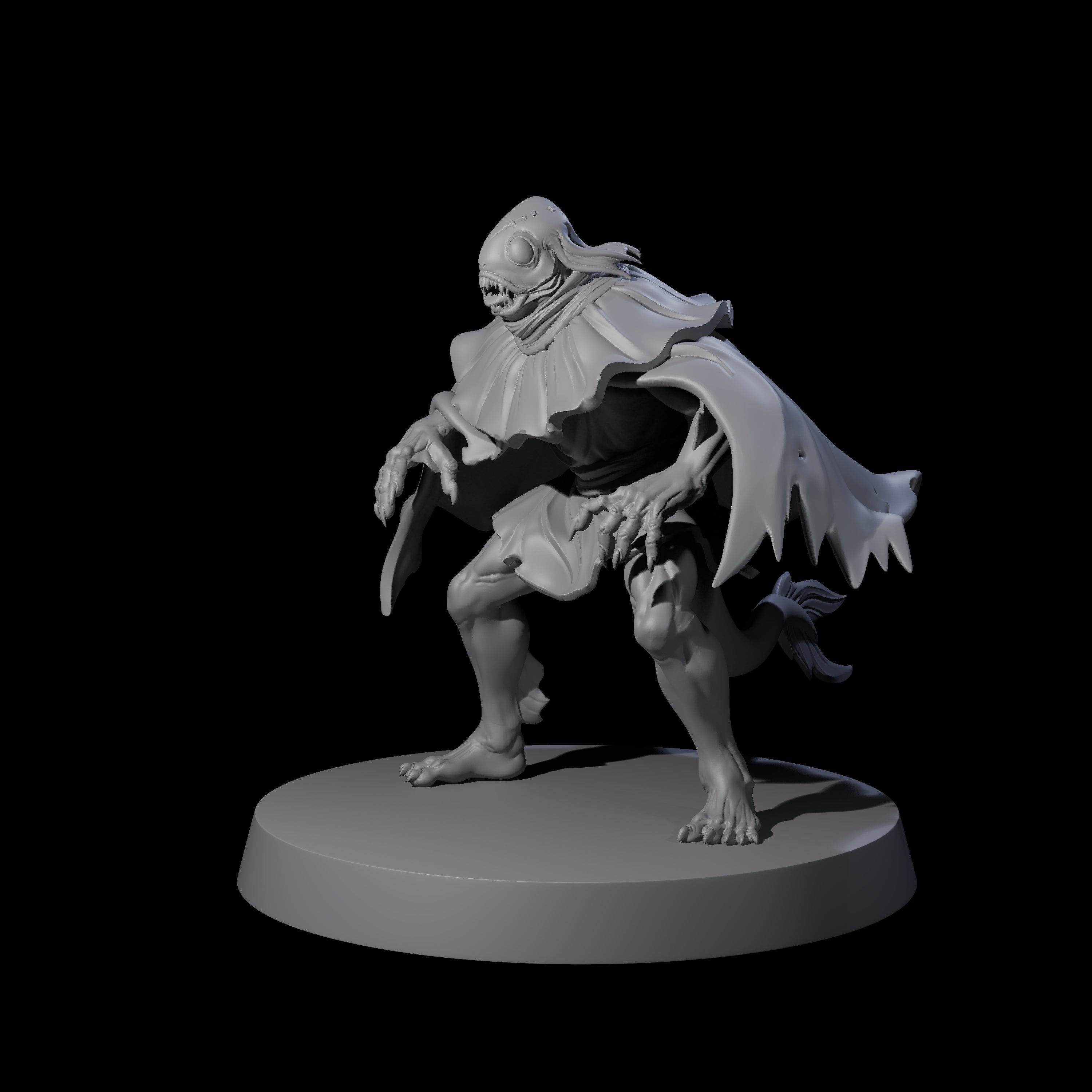 Fishy Deep One C Miniature for Dungeons and Dragons, Pathfinder or other TTRPGs