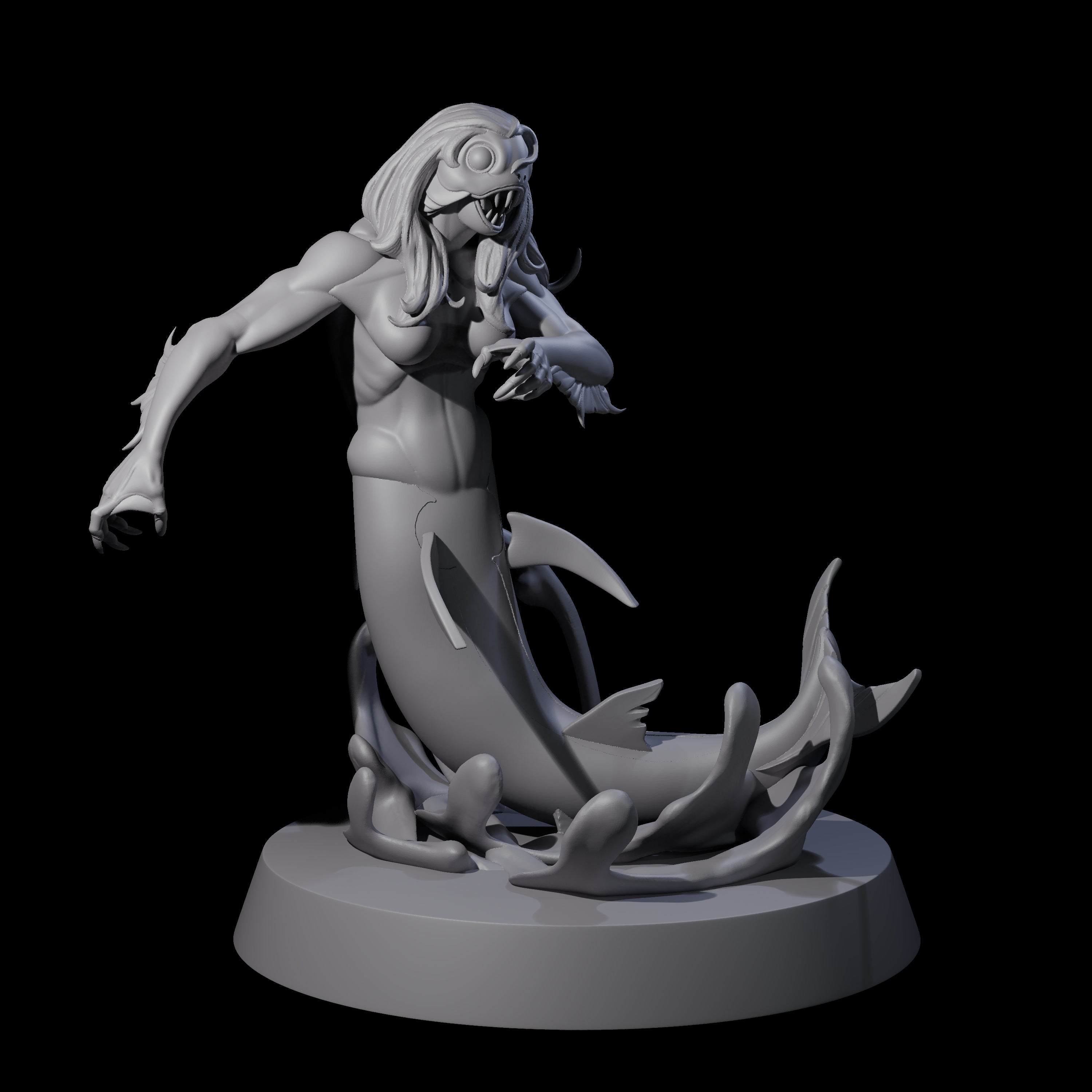 Fishy Deep One E Miniature for Dungeons and Dragons, Pathfinder or other TTRPGs