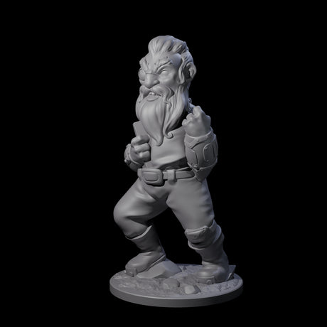Fisticuffs Gnome Warrior Miniature for Dungeons and Dragons, Pathfinder or other TTRPGs