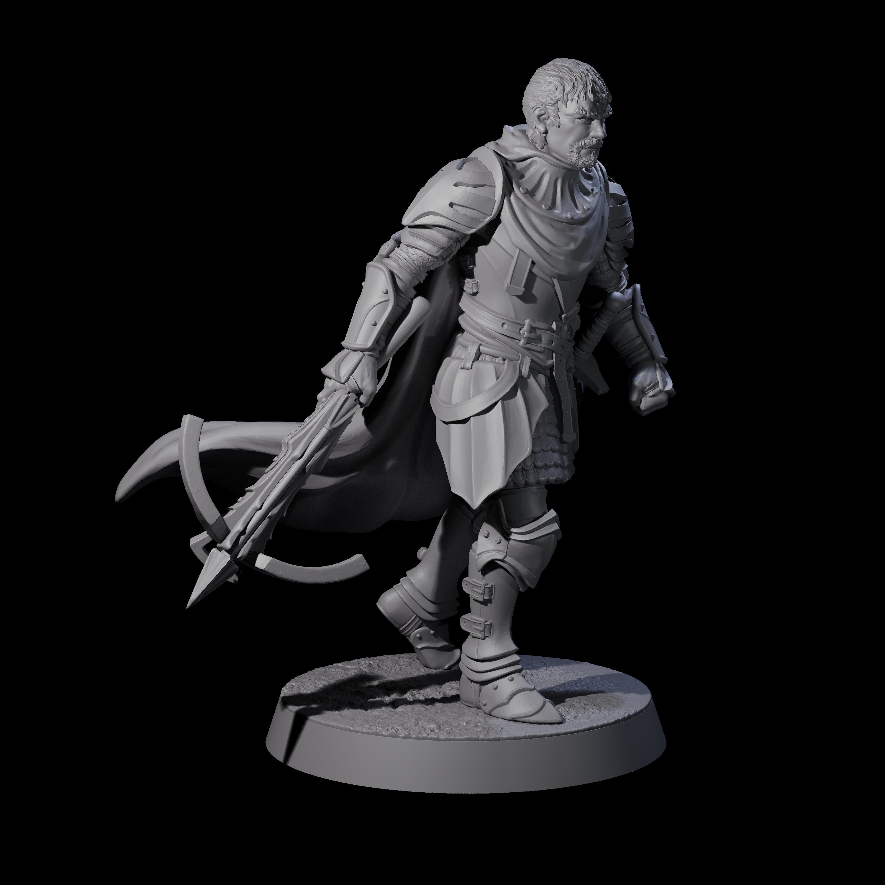 Five Aiming Militia Crossbowmen Miniature for Dungeons and Dragons, Pathfinder or other TTRPGs