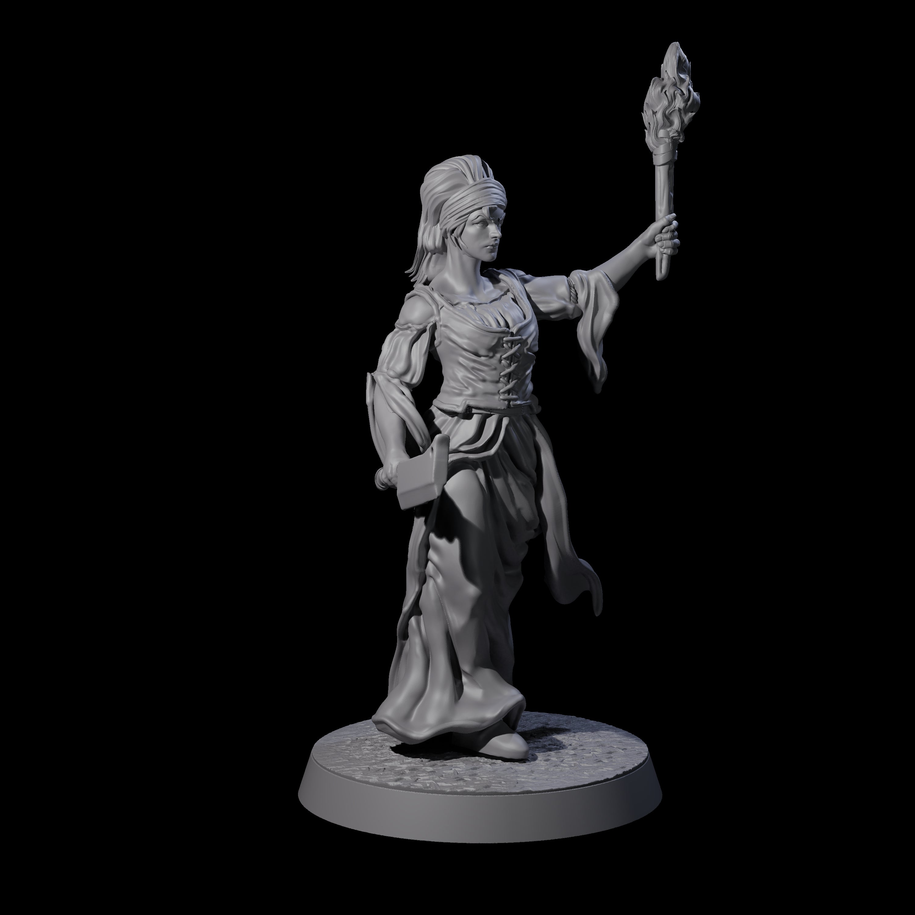 Five Brave Peasant Soldiers Miniature for Dungeons and Dragons, Pathfinder or other TTRPGs