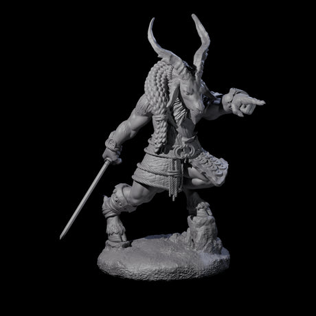 Five Brave Satyr Fighters Miniature for Dungeons and Dragons, Pathfinder or other TTRPGs