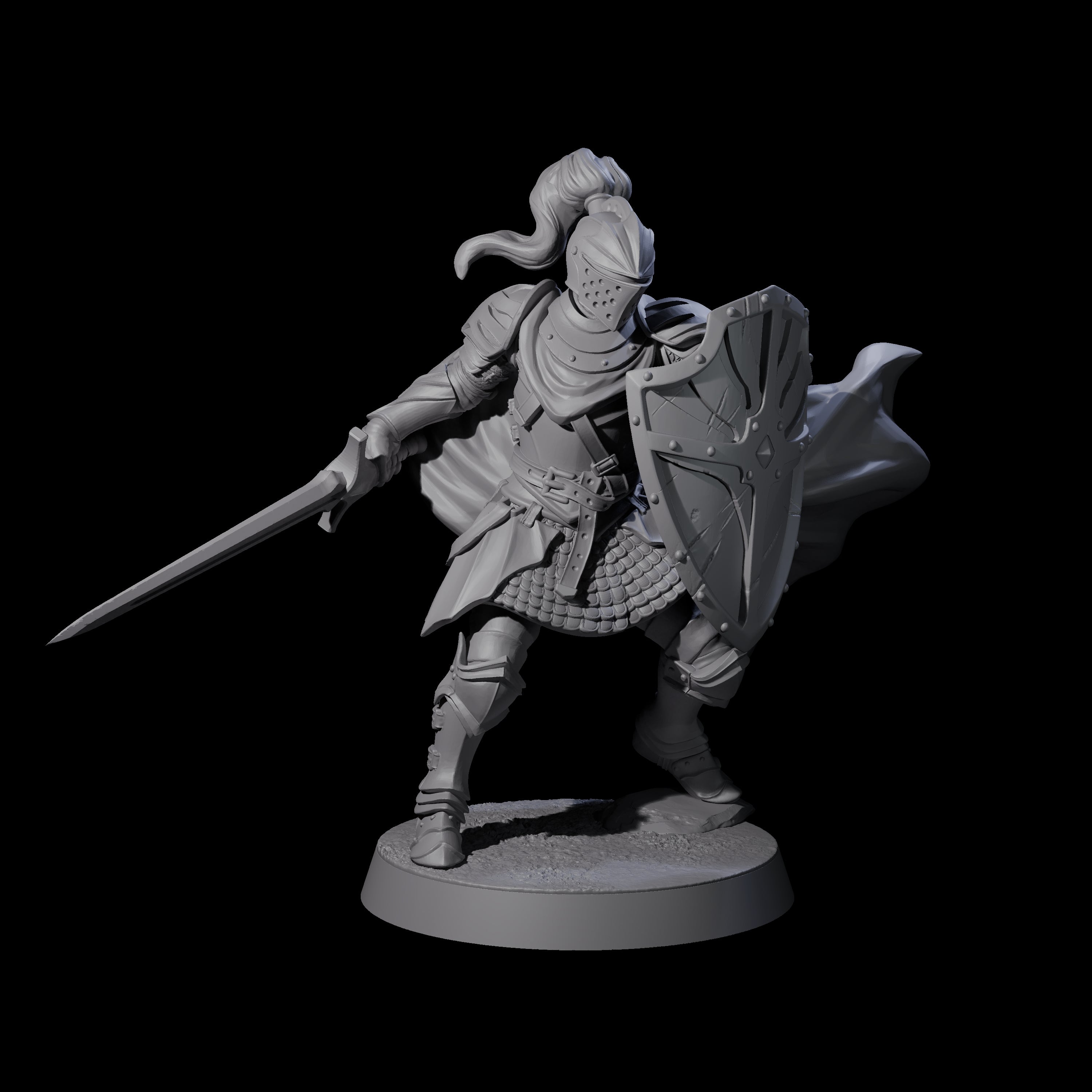 Five City Knights Miniature for Dungeons and Dragons, Pathfinder or other TTRPGs