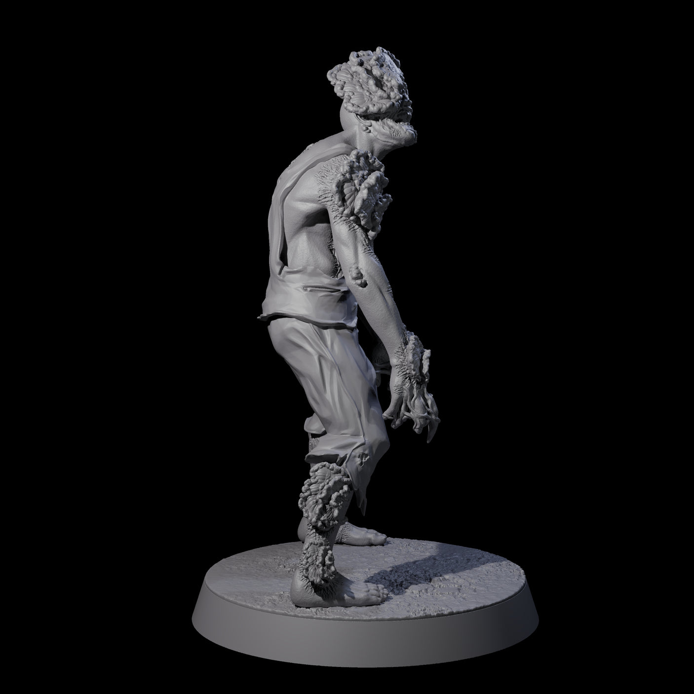 Five Clicking Fungal Zombies Miniature for Dungeons and Dragons, Pathfinder or other TTRPGs