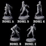 Five Clicking Fungal Zombies Miniature for Dungeons and Dragons, Pathfinder or other TTRPGs