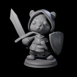 Five Cute Woodland Ursines Miniature for Dungeons and Dragons, Pathfinder or other TTRPGs