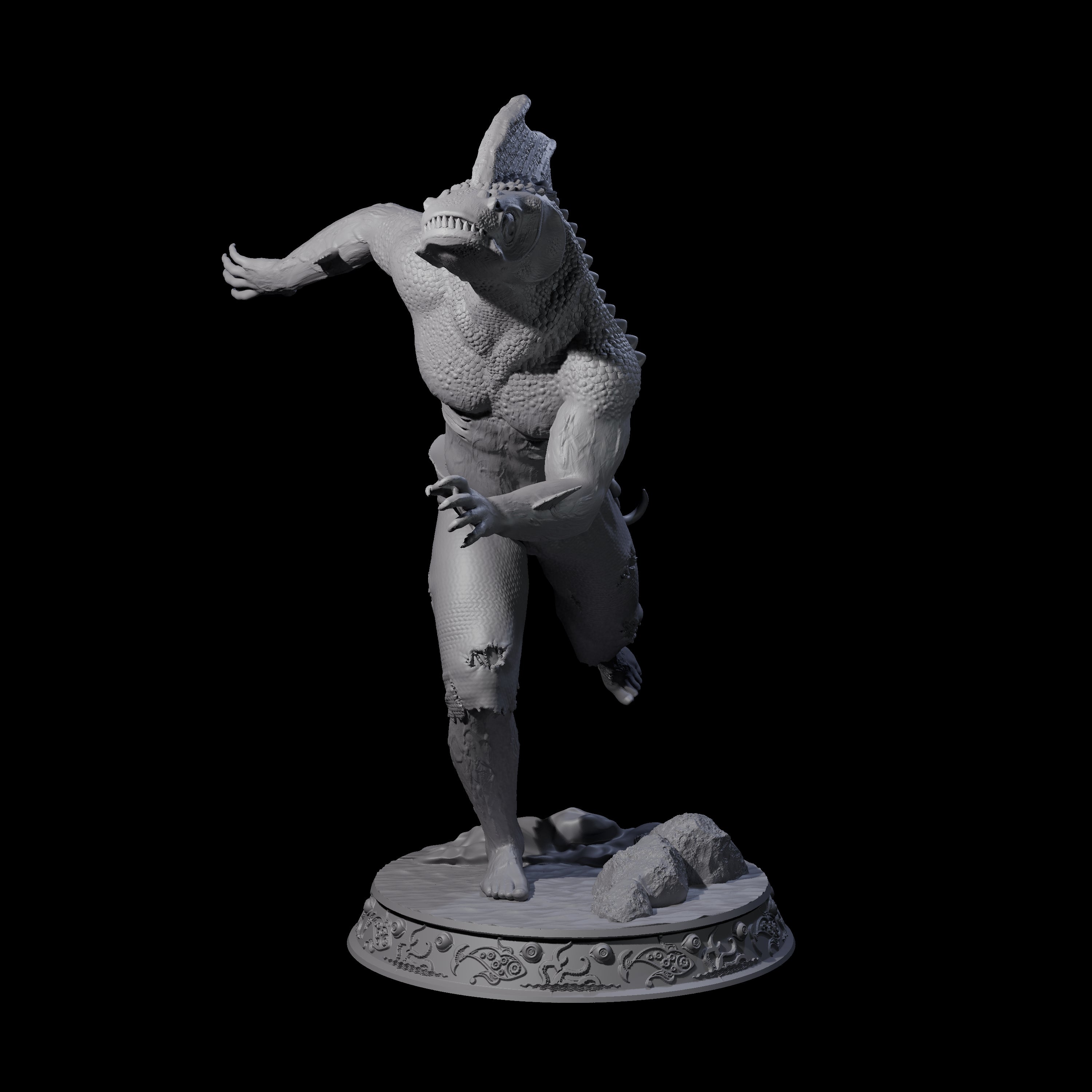 Five Despairing Deep Ones Miniature for Dungeons and Dragons, Pathfinder or other TTRPGs