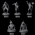 Five Despairing Deep Ones Miniature for Dungeons and Dragons, Pathfinder or other TTRPGs