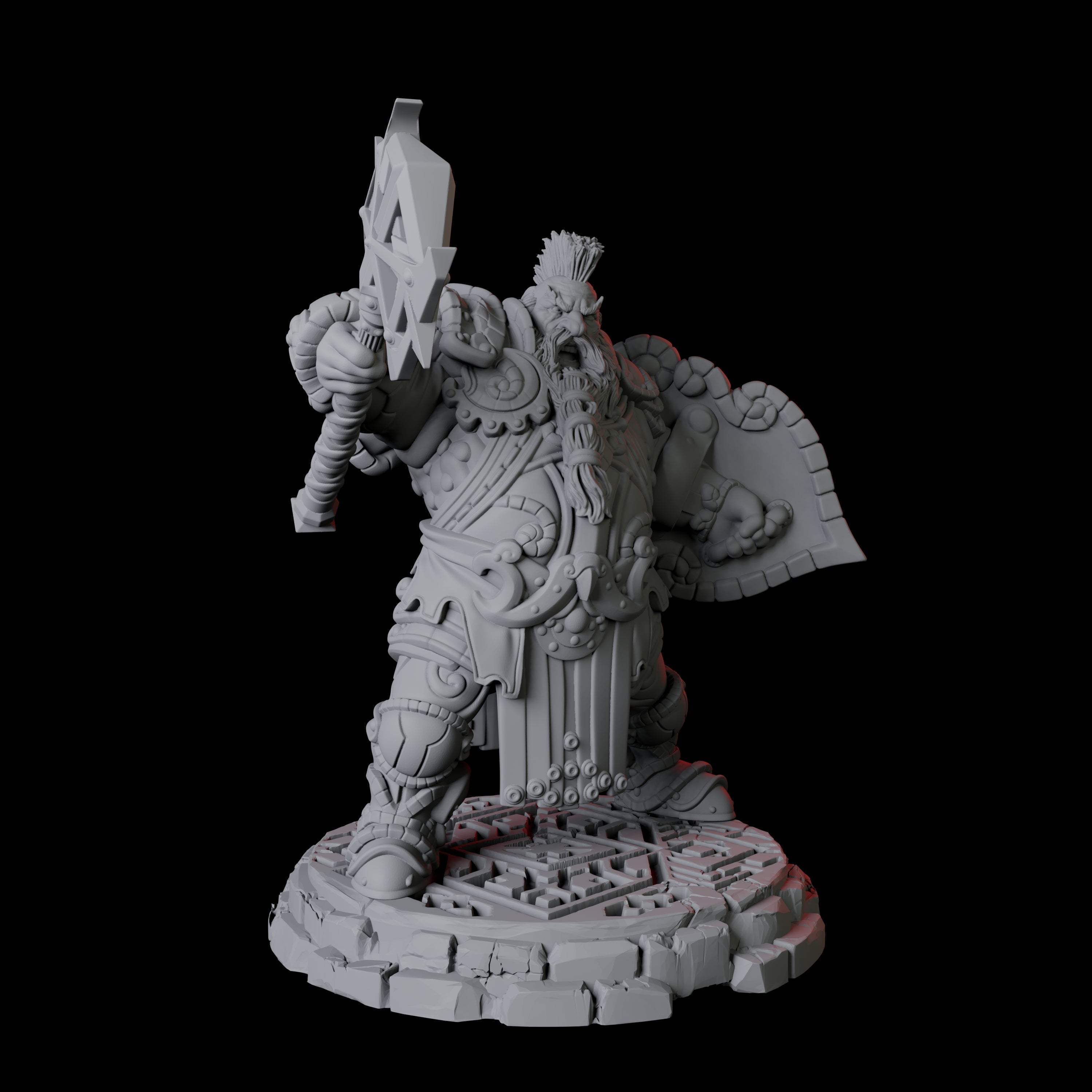 Five Heavy Armoured Dwarf Warriors Miniature for Dungeons and Dragons, Pathfinder or other TTRPGs