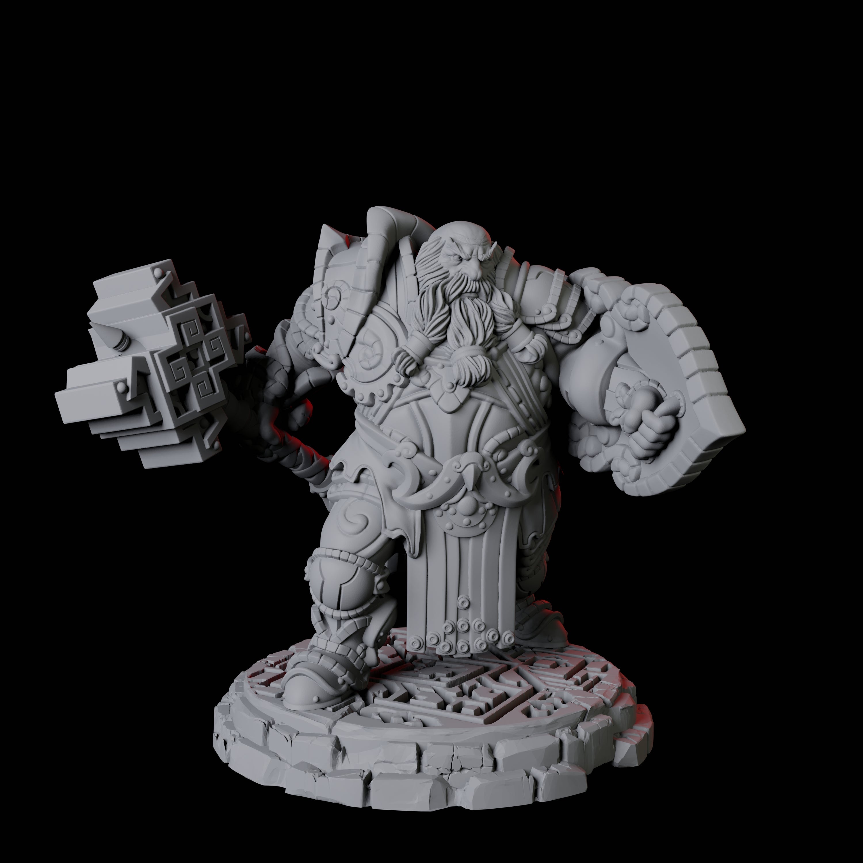 Five Heavy Armoured Dwarf Warriors Miniature for Dungeons and Dragons, Pathfinder or other TTRPGs