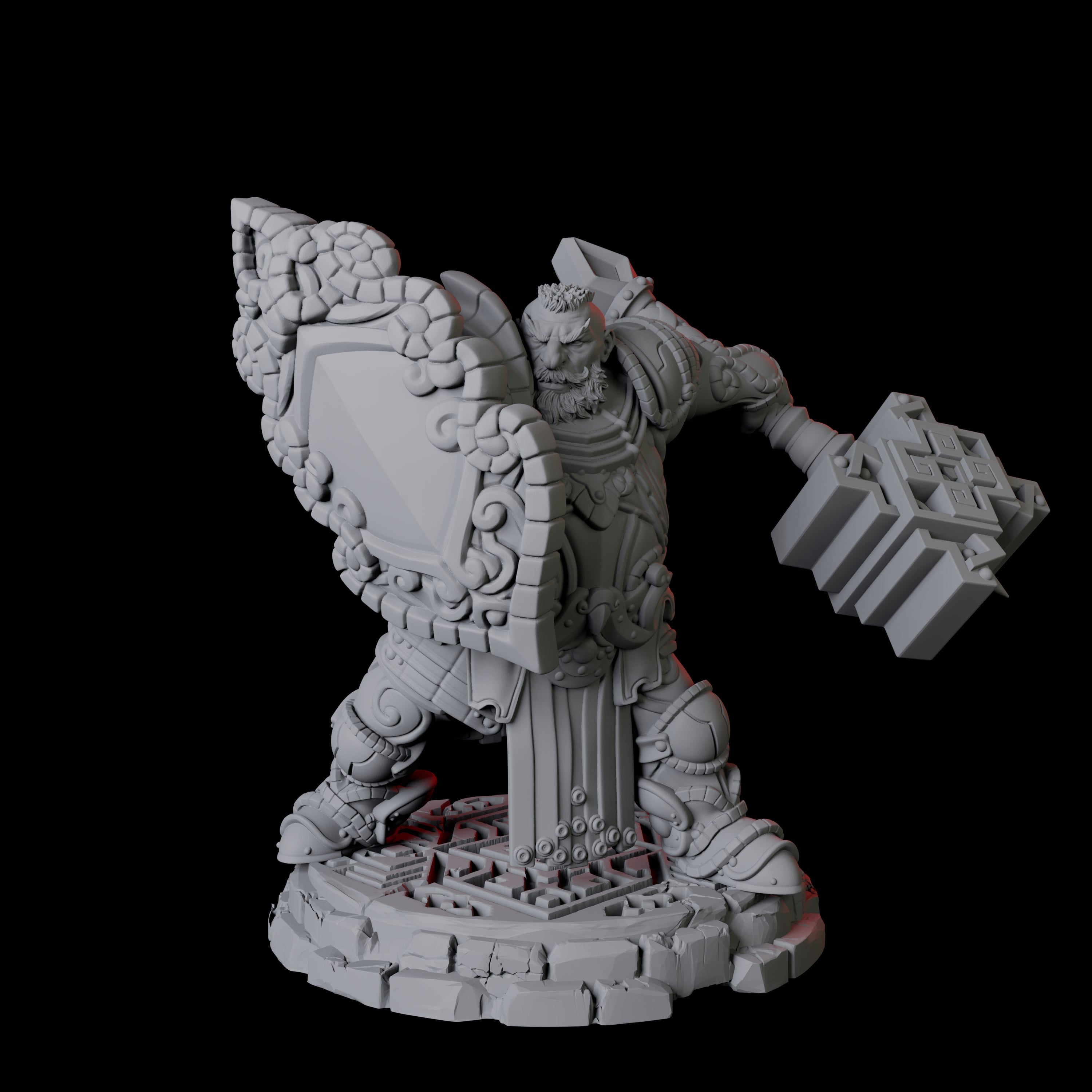 Five Heavy Armoured Dwarf Warriors Miniature for Dungeons and Dragons, Pathfinder or other TTRPGs