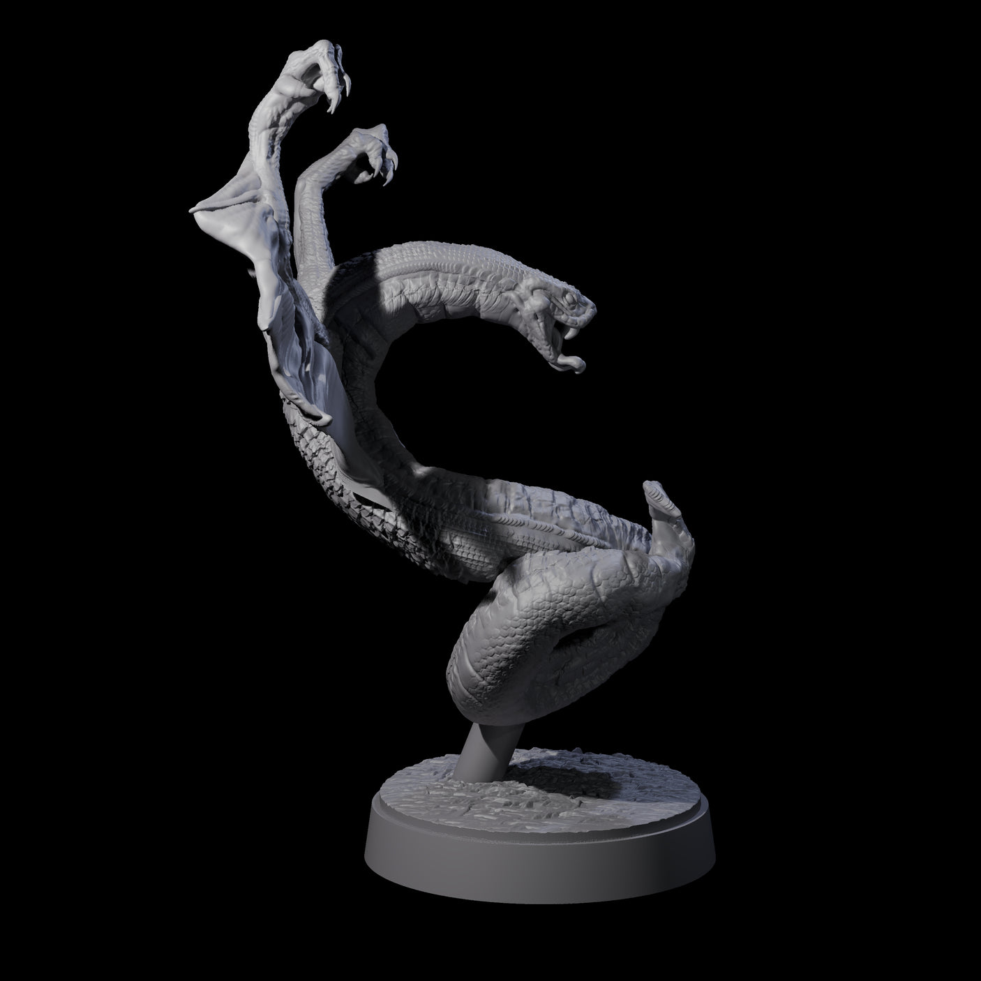 Five Hissing Flying Snakes Miniature for Dungeons and Dragons, Pathfinder or other TTRPGs