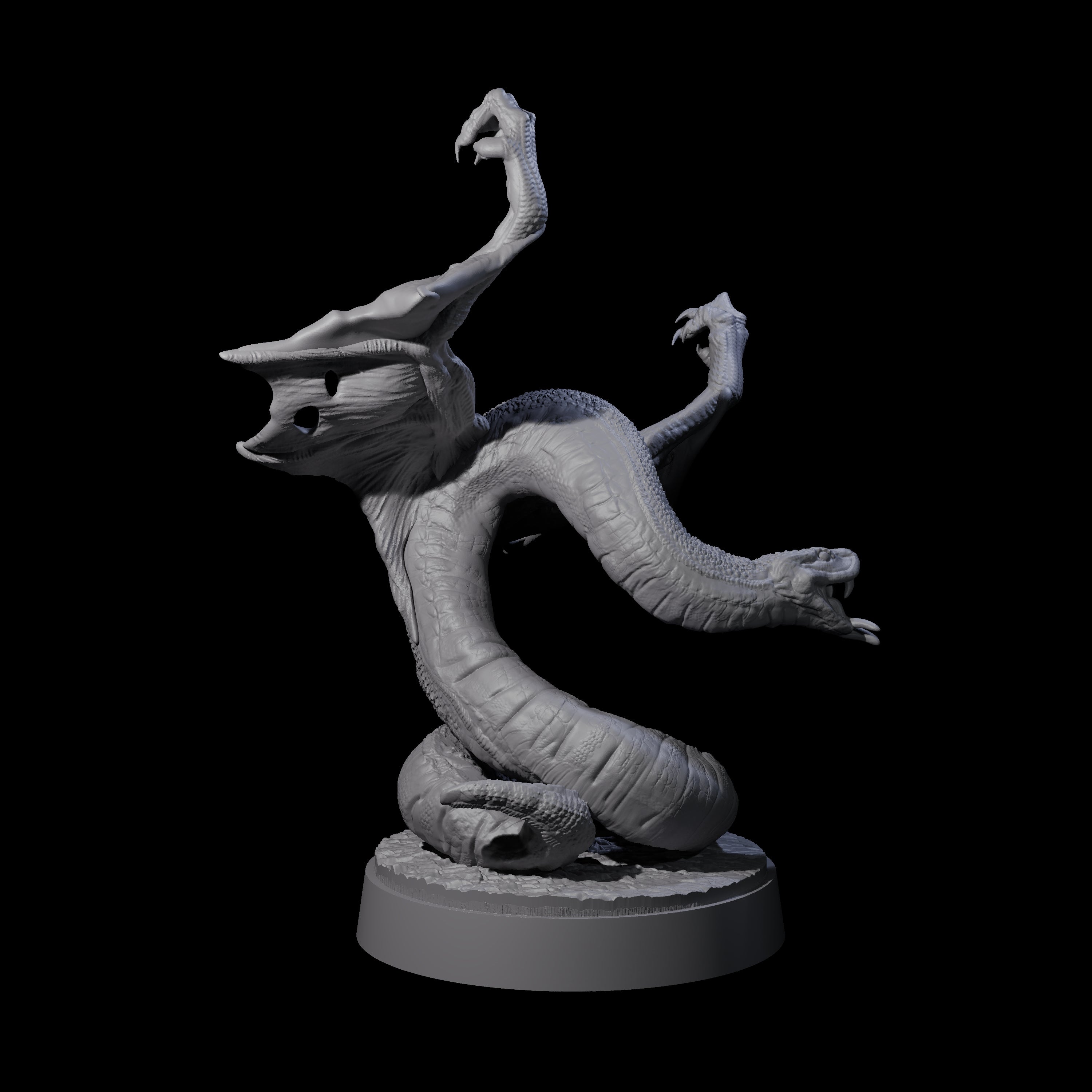 Five Hissing Flying Snakes Miniature for Dungeons and Dragons, Pathfinder or other TTRPGs
