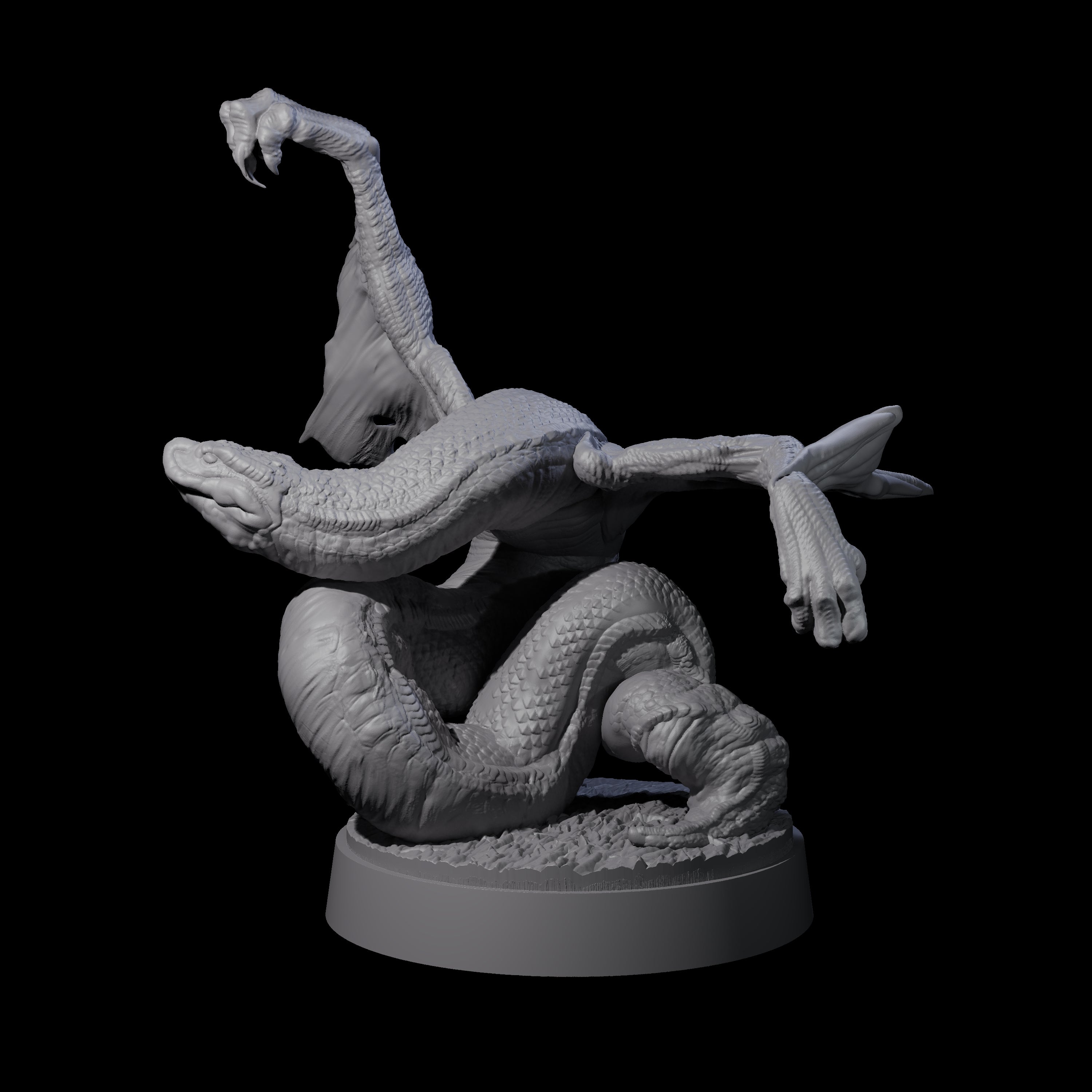 Five Hissing Flying Snakes Miniature for Dungeons and Dragons, Pathfinder or other TTRPGs