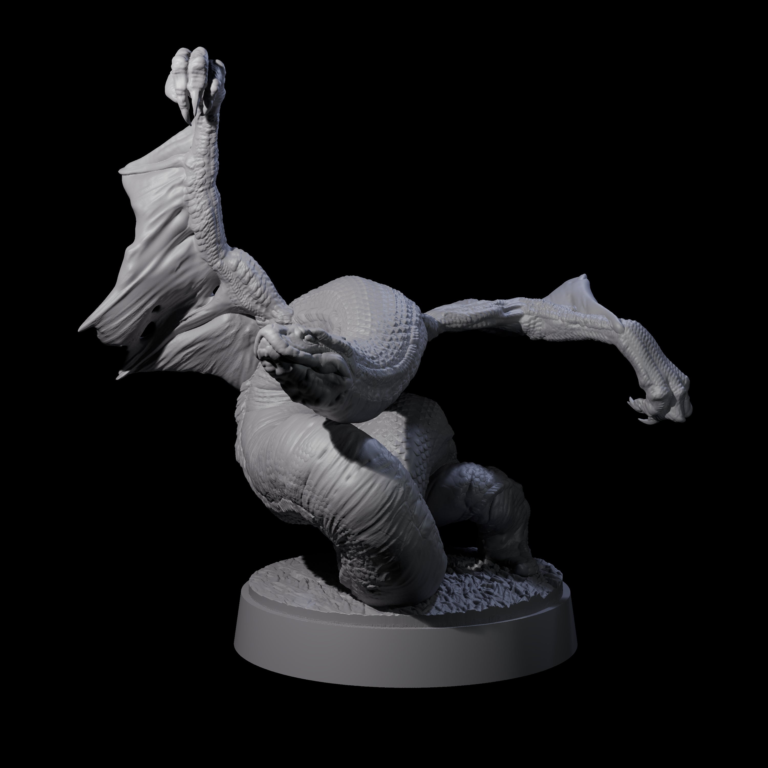 Five Hissing Flying Snakes Miniature for Dungeons and Dragons, Pathfinder or other TTRPGs