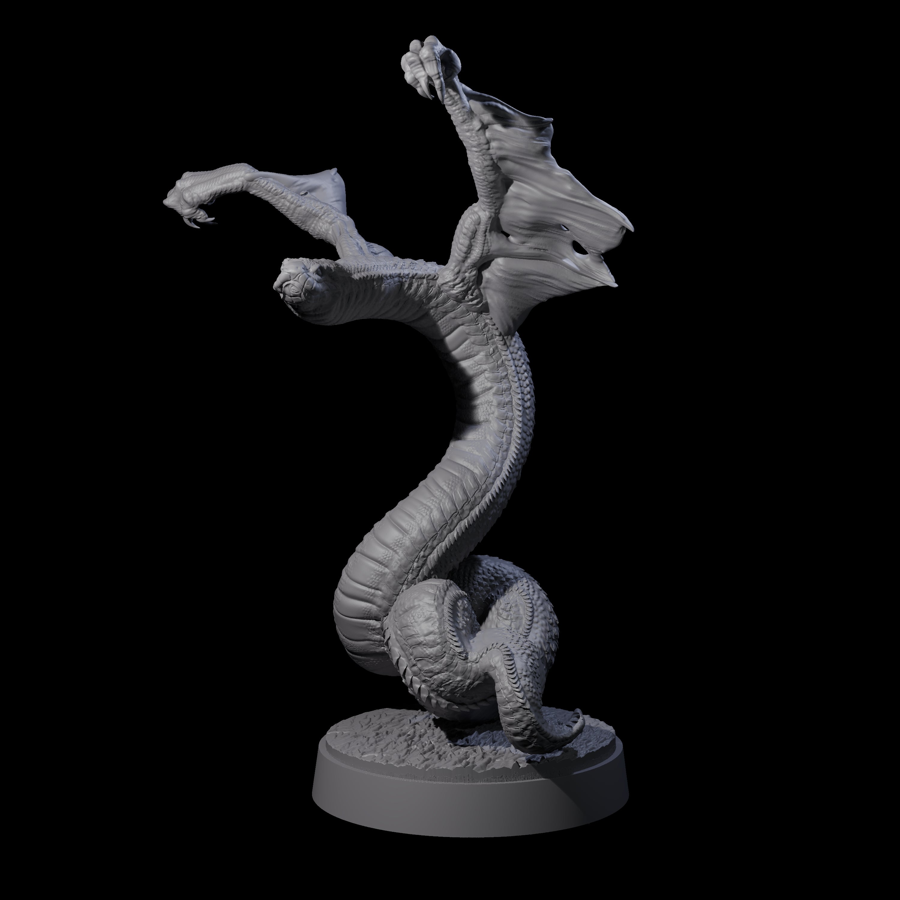 Five Hissing Flying Snakes Miniature for Dungeons and Dragons, Pathfinder or other TTRPGs